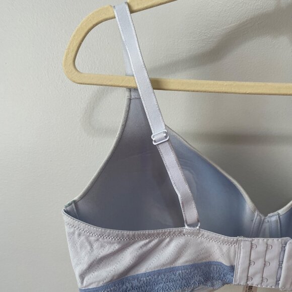 NWT Adore Me 38DDD Light Blue Lace Full Coverage Bra Adjustable Straps - Picture 4 of 7